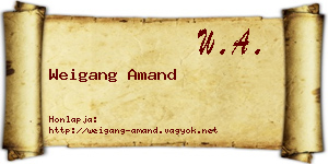 Weigang Amand névjegykártya